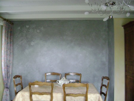 Enduit fin à la chaux gris